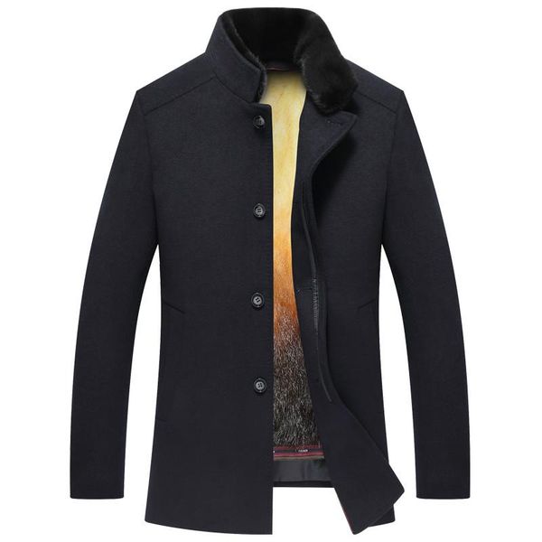women's fur & faux real coat winter jacket men natural mens jackets and coats woolen overcoat abrigo, Black
women's fur & faux real coat winter jacket men natural mens jackets and coats woolen overcoat abrigo, Black