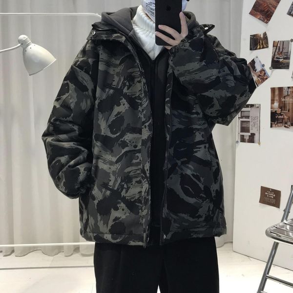 2021 new winter thick camouflage jacket men's warm fashion casual hooded parka men streetwear short coat mens clothes w0l4, Black
2021 new winter thick camouflage jacket men's warm fashion casual hooded parka men streetwear short coat mens clothes w0l4, Black