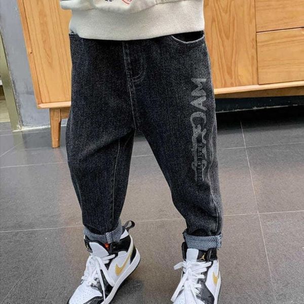 classic boys jeans spring black denim pants fashion letter printed autumn winter plus velvet thick school children's clothes new, Blue
classic boys jeans spring black denim pants fashion letter printed autumn winter plus velvet thick school children's clothes new, Blue