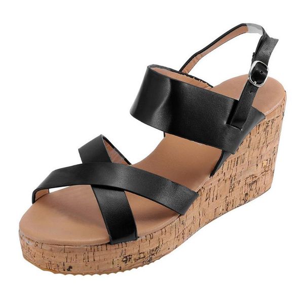 dress shoes summer women sandals fashion female peep toe beach wedge heels comfortable platform plus size 35-53, Black
dress shoes summer women sandals fashion female peep toe beach wedge heels comfortable platform plus size 35-53, Black