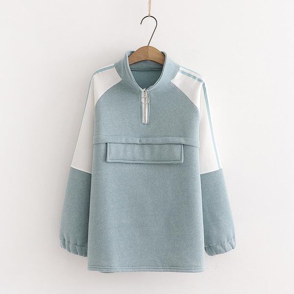 women's hoodies & sweatshirts women blue white patchwork stand collar 2021 autumn long sleeve cotton sweet style pullover tracksuits, Black
women's hoodies & sweatshirts women blue white patchwork stand collar 2021 autumn long sleeve cotton sweet style pullover tracksuits, Black