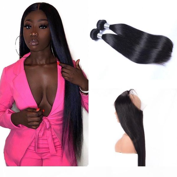 360 lace frontal with bundle peruvian straight hair 2 bundles with 360 frontal closure human hair extensions, Black;brown
360 lace frontal with bundle peruvian straight hair 2 bundles with 360 frontal closure human hair extensions, Black;brown