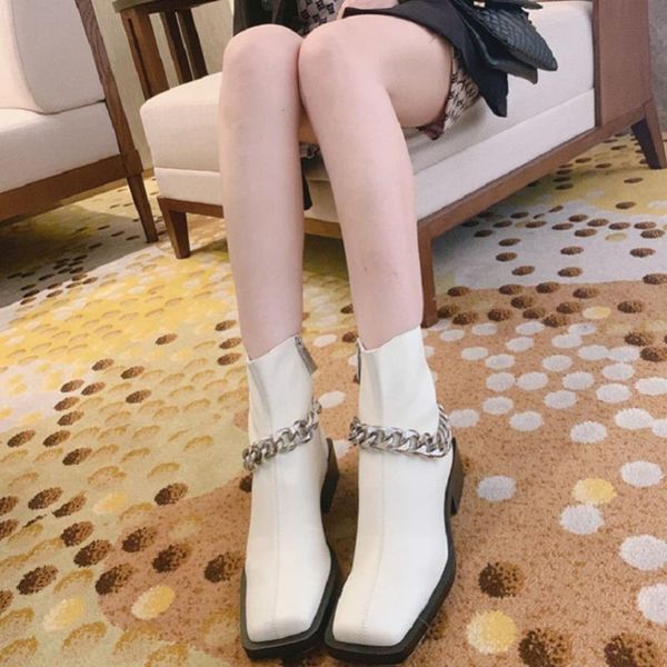 boots meotina women shoes fashion thick med heel ankle square toe zipper chain ladies autumn winter white 35-40, Black
boots meotina women shoes fashion thick med heel ankle square toe zipper chain ladies autumn winter white 35-40, Black