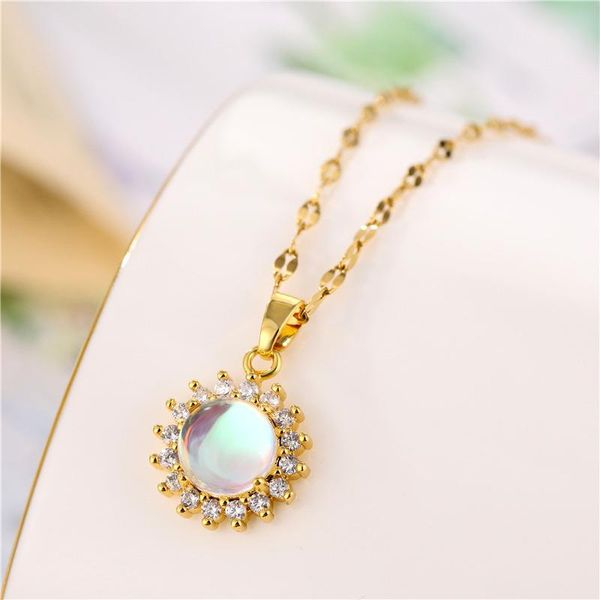 pendant necklaces berserk jewelry gift women's simple zircon sunflower female stone bone torque wedding for women girls, Silver
pendant necklaces berserk jewelry gift women's simple zircon sunflower female stone bone torque wedding for women girls, Silver