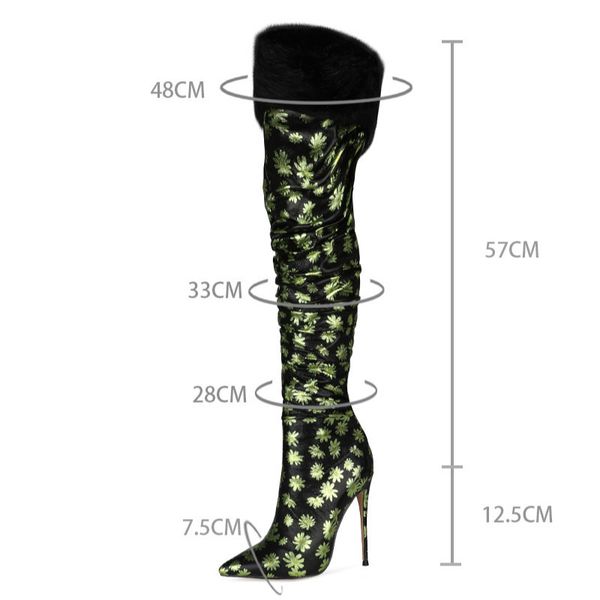 european style pointed black toe over knee boots, stiletto and floral decoration, women's shoes in heels gzfi
european style pointed black toe over knee boots, stiletto and floral decoration, women's shoes in heels gzfi