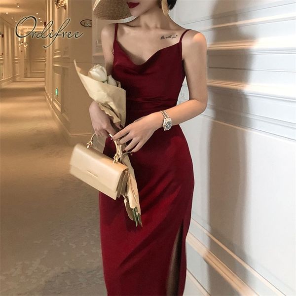 ordisummer vintage women satin slip dress spaghetti strap side slit black burgundy silk long party dress 210309, Black;gray
ordisummer vintage women satin slip dress spaghetti strap side slit black burgundy silk long party dress 210309, Black;gray