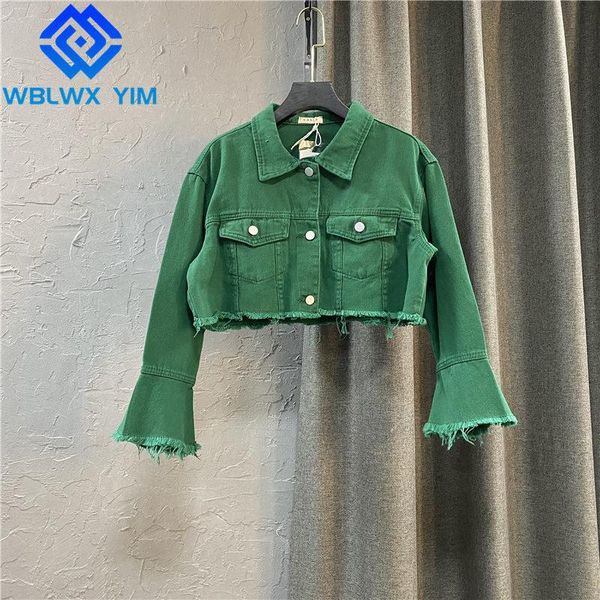 women's jackets jeans jacket women single breasted tassel fashion flared sleeves denim female spring autumn loose short coat, Black;brown
women's jackets jeans jacket women single breasted tassel fashion flared sleeves denim female spring autumn loose short coat, Black;brown
