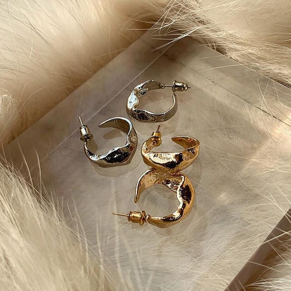 hoop & huggie 2021 korean simple geometric irregular vintage metal circle earrings for women fashion jewelry pendientes brincos, Golden;silver
hoop & huggie 2021 korean simple geometric irregular vintage metal circle earrings for women fashion jewelry pendientes brincos, Golden;silver