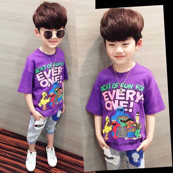 2019 summer new boys' clothes short korean fashion children's half sleeve t-shirt for boys, Black;white
2019 summer new boys' clothes short korean fashion children's half sleeve t-shirt for boys, Black;white