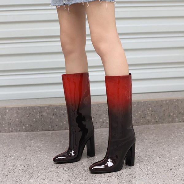boots womens pointy toe knee high ridding block heel retro shoes match colors patent leather plus size warm winter, Black
boots womens pointy toe knee high ridding block heel retro shoes match colors patent leather plus size warm winter, Black