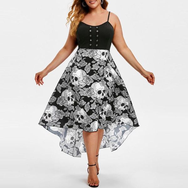 casual dresses elegant women dress summer strapless sleeveless grommet sundress floral skull print low waist plus size fashion 2021, Black;gray
casual dresses elegant women dress summer strapless sleeveless grommet sundress floral skull print low waist plus size fashion 2021, Black;gray