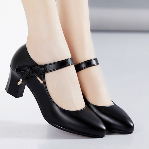 plus size women dress shoes med heels mary janes shoes bow pointed toe pumps buckle strap grandma shoes ladies office shoe 8330ndress, Black
plus size women dress shoes med heels mary janes shoes bow pointed toe pumps buckle strap grandma shoes ladies office shoe 8330ndress, Black