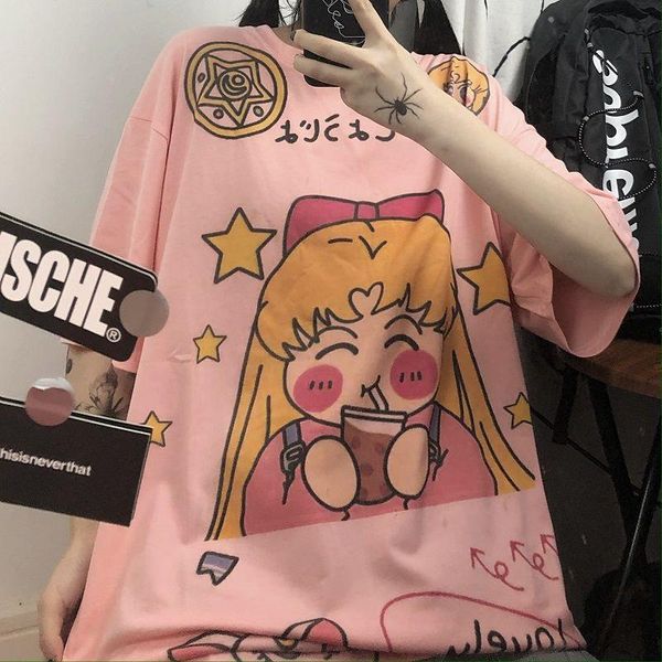 women's t-shirt fashion women hip hop tshirt summer beach short sleeve oversized t shirt kawaii long letter print streetwear, White
women's t-shirt fashion women hip hop tshirt summer beach short sleeve oversized t shirt kawaii long letter print streetwear, White