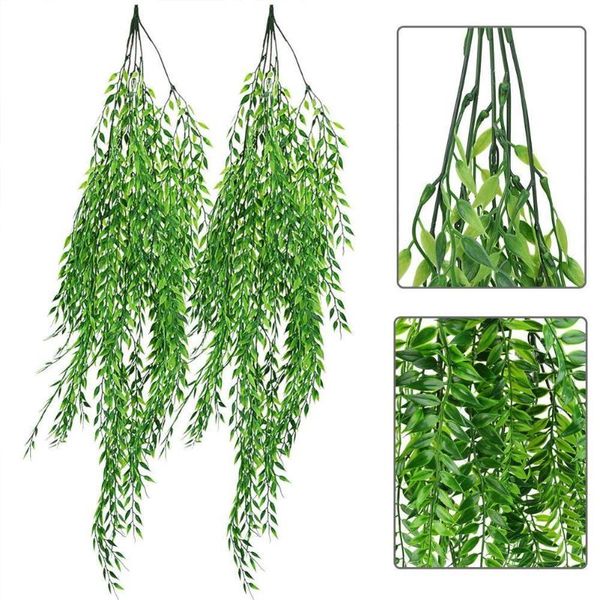decorative flowers & wreaths green leaf bamboo willow artificial wicker fake weeping hanging plant flower garden wall decoration tool rattan
decorative flowers & wreaths green leaf bamboo willow artificial wicker fake weeping hanging plant flower garden wall decoration tool rattan