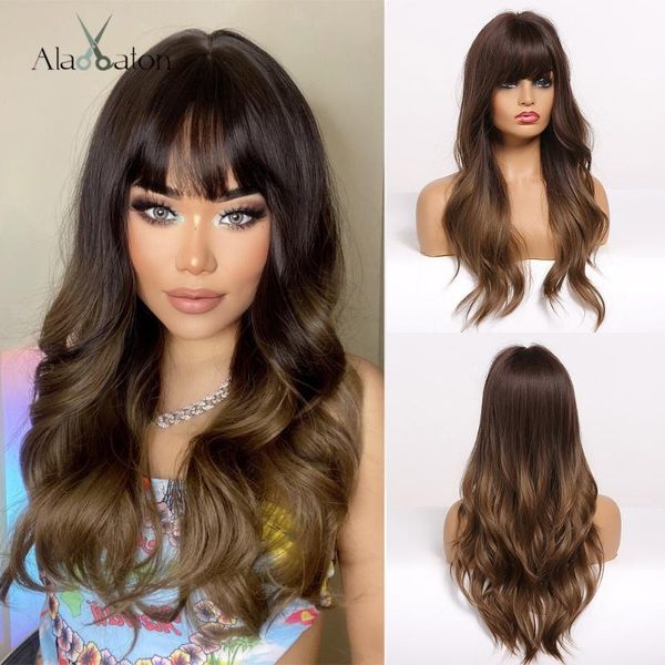 synthetic wigs alan eaton long wave with bangs omber dark brown for black women cosplay party daily heat resistant fiber
synthetic wigs alan eaton long wave with bangs omber dark brown for black women cosplay party daily heat resistant fiber