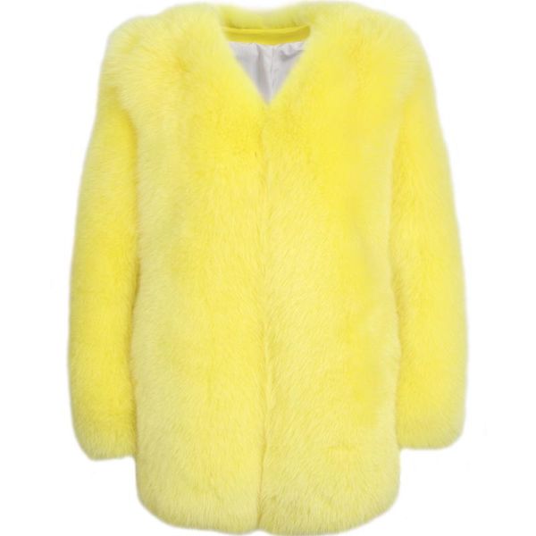 women's fur & faux real lady natural women winter full pelt coat, Black