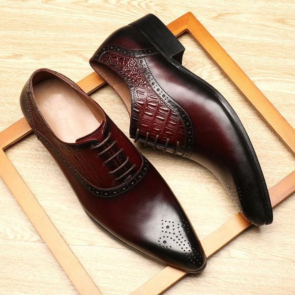 dress shoes pointed toe genine leather men business office work career men's carving oxfords wedding size 38-44, Black
dress shoes pointed toe genine leather men business office work career men's carving oxfords wedding size 38-44, Black