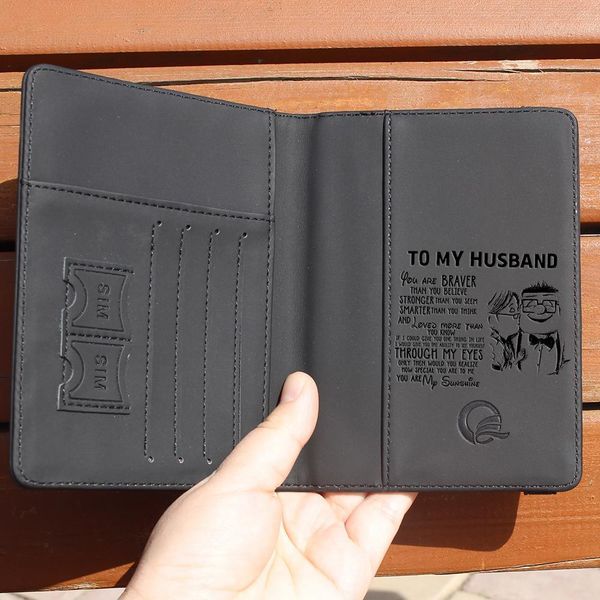 to my husband engraving pu leather passport cover wallet customized gifts for men birthday christmas day drop, Red;black
to my husband engraving pu leather passport cover wallet customized gifts for men birthday christmas day drop, Red;black