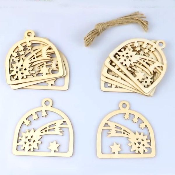 christmas decorations 10 pcs wooden hollow ornaments bell tree snowflake handicraft small pendant decoration
christmas decorations 10 pcs wooden hollow ornaments bell tree snowflake handicraft small pendant decoration