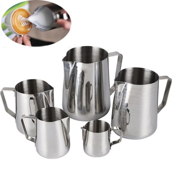 150ml/350ml/600ml/1000ml stainless steel milk frother coffee latte container pitcher art jug pull flower coffee espresso cup
150ml/350ml/600ml/1000ml stainless steel milk frother coffee latte container pitcher art jug pull flower coffee espresso cup