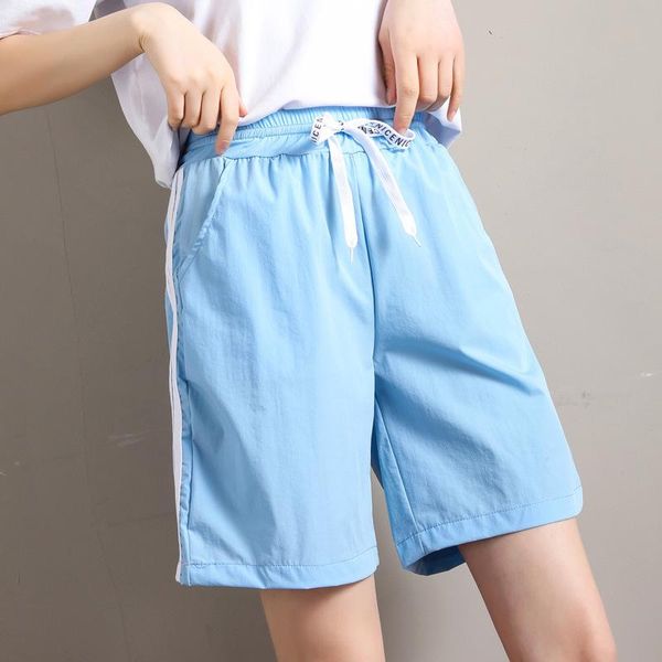 women's shorts summer ice silk mini women fitness sport running short pants woman elastic high waist drawstring loose pocket, White;black
women's shorts summer ice silk mini women fitness sport running short pants woman elastic high waist drawstring loose pocket, White;black