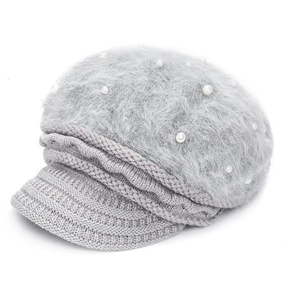 berets winter fashion hair beret lady pearl plus velvet ear protection knitting hat cold resistant, Blue;gray
berets winter fashion hair beret lady pearl plus velvet ear protection knitting hat cold resistant, Blue;gray
