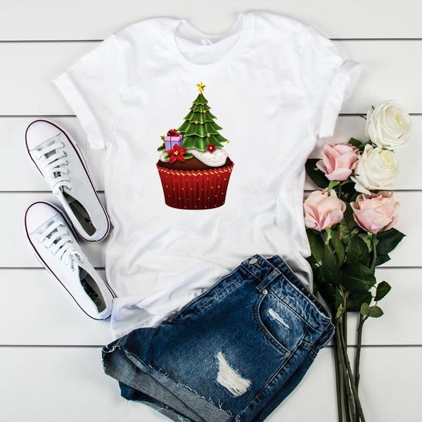 women's t-shirt women graphic cartoon cupcake tree gift female womens clothes t tee shirt happy print merry christmas ladies tshirt, White
women's t-shirt women graphic cartoon cupcake tree gift female womens clothes t tee shirt happy print merry christmas ladies tshirt, White