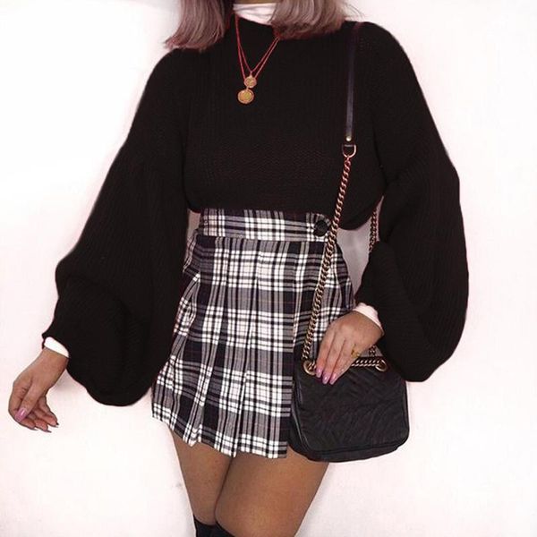 lantern sleeve loose solid color knitted pullovers 2021 new autumn winter plus size clothes women o-neck casual sweaters, White;black
lantern sleeve loose solid color knitted pullovers 2021 new autumn winter plus size clothes women o-neck casual sweaters, White;black