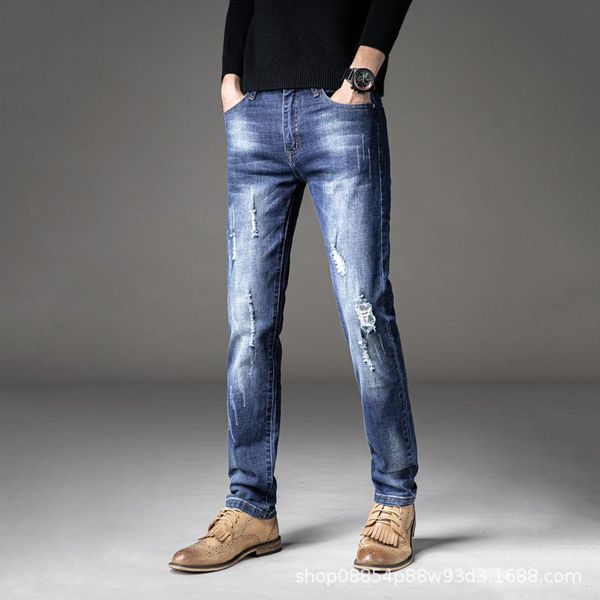 men's jeans brand trousers men clothes 2021 blue elasticity skinny business casual male slim pants classic style clothing
men's jeans brand trousers men clothes 2021 blue elasticity skinny business casual male slim pants classic style clothing