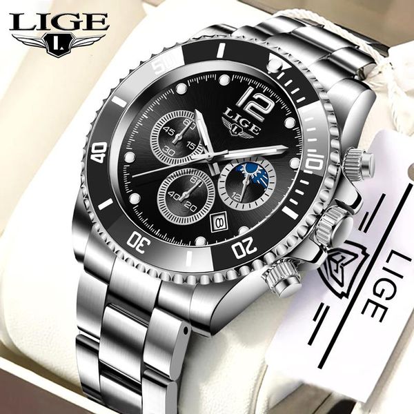 wristwatches 2021 lige causal sport chronograph men's watches stainless steel band wristwatch big dial quartz clock with luminous point, Slivery;brown
wristwatches 2021 lige causal sport chronograph men's watches stainless steel band wristwatch big dial quartz clock with luminous point, Slivery;brown