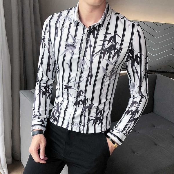 striped shitrs men fashion business casual dress shirt camisas para hombre long sleeve streetwear social party blouse 210527, White;black
striped shitrs men fashion business casual dress shirt camisas para hombre long sleeve streetwear social party blouse 210527, White;black