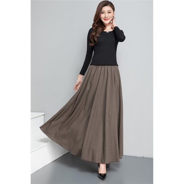 skirts 2021 women spring autumn vintage slim skirt female solid elastic high waist a-line pleated lady casual oversize falda g310, Black
skirts 2021 women spring autumn vintage slim skirt female solid elastic high waist a-line pleated lady casual oversize falda g310, Black