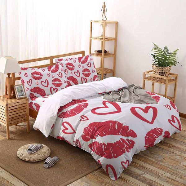 valentine's day love red lips bedding set for bedroom soft bedspreads for bed home duvet cover quilt cover pillowcase
valentine's day love red lips bedding set for bedroom soft bedspreads for bed home duvet cover quilt cover pillowcase