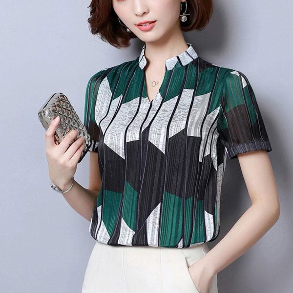women's blouses & shirts volocean 2021 summer women blouse elegent chiffon shirt blusas plus size female print tee, White
women's blouses & shirts volocean 2021 summer women blouse elegent chiffon shirt blusas plus size female print tee, White