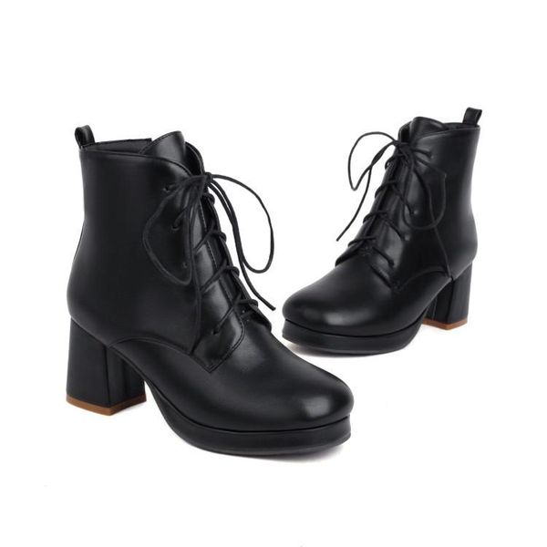 boots woman shoes winter round head front lace-up side zipper high block heel women's large size 43 fashion short leather women, Black
boots woman shoes winter round head front lace-up side zipper high block heel women's large size 43 fashion short leather women, Black