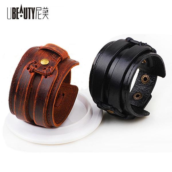 tennis ubeauty wide leather wrap bracelet and rope bangles for retro man bracelets women men jewelry charm punk, Golden;silver
tennis ubeauty wide leather wrap bracelet and rope bangles for retro man bracelets women men jewelry charm punk, Golden;silver
