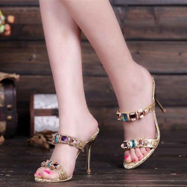 dress shoes summer fashion rehinstones open toe high heels plus size women sandals, Black
dress shoes summer fashion rehinstones open toe high heels plus size women sandals, Black