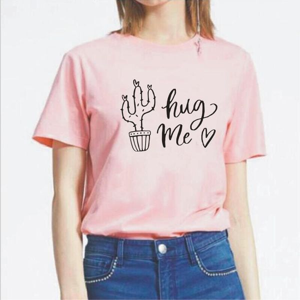 women's t-shirt funny cactus hug me print shirt women tshirts short sleeve casual harajuku tee femme hipster plus size t, White
women's t-shirt funny cactus hug me print shirt women tshirts short sleeve casual harajuku tee femme hipster plus size t, White