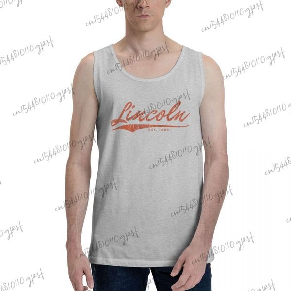 men' tank playera sin manga hombre lincoln nebraska est gym clothing regata masculina, White;black
men' tank playera sin manga hombre lincoln nebraska est gym clothing regata masculina, White;black