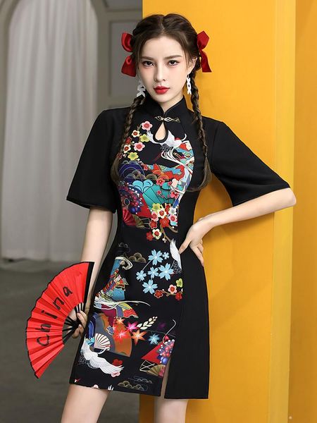 ethnic clothing chinese style cheongsam dress women fashion black modern modified qipao national traditional robe orientale girl vestido chi, Red
ethnic clothing chinese style cheongsam dress women fashion black modern modified qipao national traditional robe orientale girl vestido chi, Red