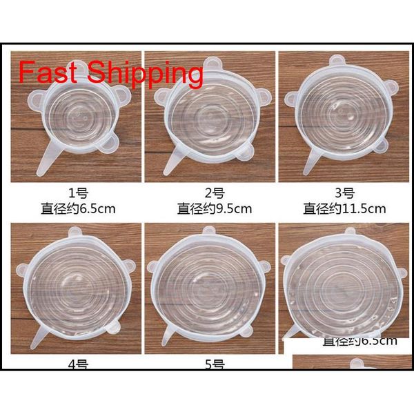 6pcs/set sile stretch suction pot lids reusable fresh keeping wrap universal seal lid pan cover sto jllzgw powerstore2012
6pcs/set sile stretch suction pot lids reusable fresh keeping wrap universal seal lid pan cover sto jllzgw powerstore2012