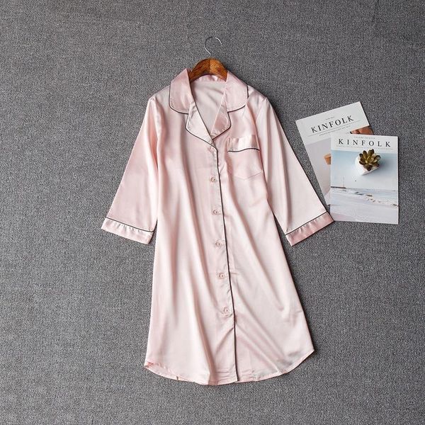 shirt nightgown gown womens lounge nightdress v-neck pajamas turn-down collar nighties nighty robe female silky sleepwear dress, Black;red
shirt nightgown gown womens lounge nightdress v-neck pajamas turn-down collar nighties nighty robe female silky sleepwear dress, Black;red