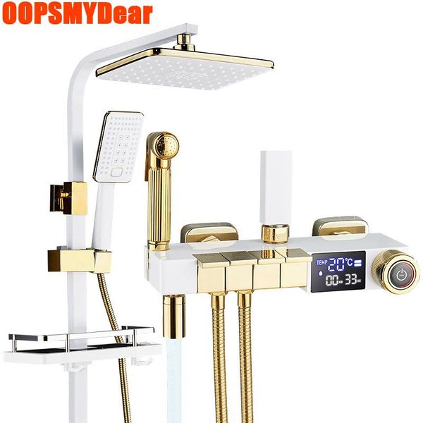 bathroom shower sets white gold system smart thermostatic digital set wall mounted bathtub cold bath tap spa rain faucet
bathroom shower sets white gold system smart thermostatic digital set wall mounted bathtub cold bath tap spa rain faucet