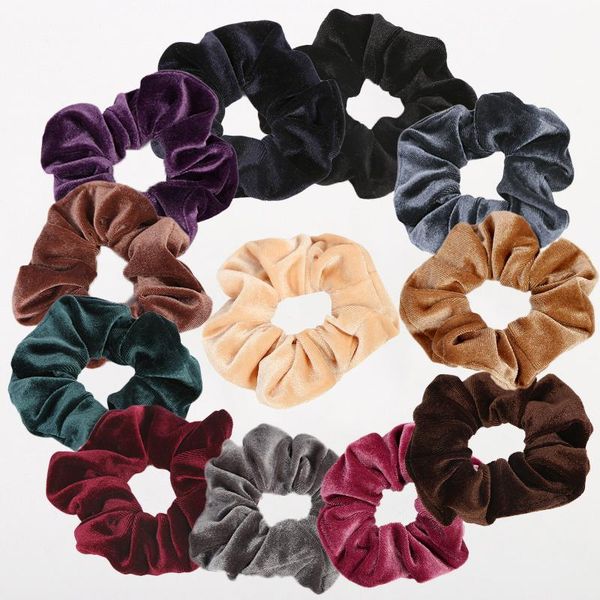 simple elastic hair ties girl velvet scrunchies headwear women hair accessories stretchy bands 12 pack ropes solid
simple elastic hair ties girl velvet scrunchies headwear women hair accessories stretchy bands 12 pack ropes solid