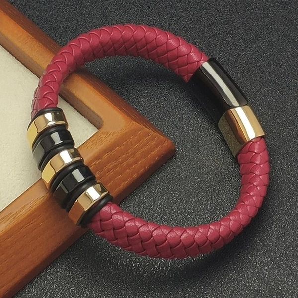 charm bracelets trendy genuine leather bangle for men hiphop rapper punk jewelry male braided rope birthday christmas gifts sc181r, Golden;silver
charm bracelets trendy genuine leather bangle for men hiphop rapper punk jewelry male braided rope birthday christmas gifts sc181r, Golden;silver