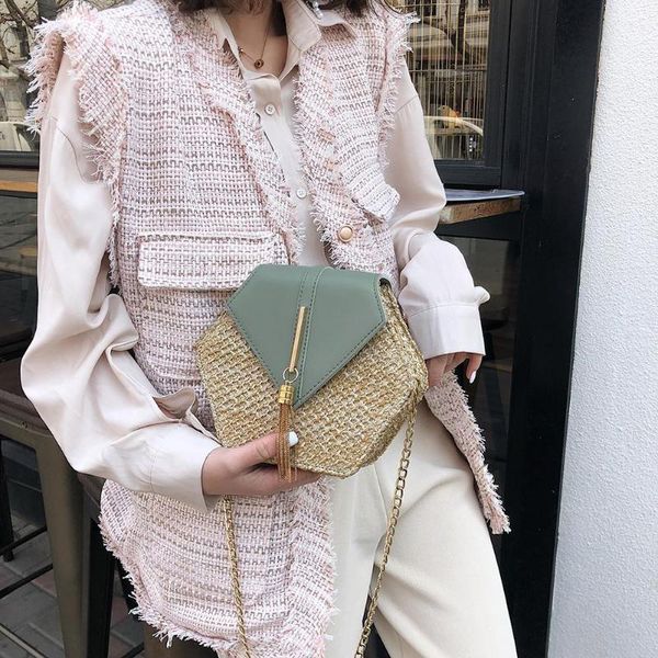evening bags hexagon mulit style straw+leather handbag 2021 women summer rattan bag handmade woven beach circle bohemia shoulder
evening bags hexagon mulit style straw+leather handbag 2021 women summer rattan bag handmade woven beach circle bohemia shoulder