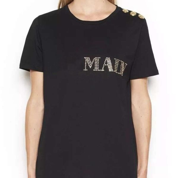 summer paillette letter printed golden clasp casual t-shirts 100% cotton short sleeve tee 2 colors t200512, White;black
summer paillette letter printed golden clasp casual t-shirts 100% cotton short sleeve tee 2 colors t200512, White;black