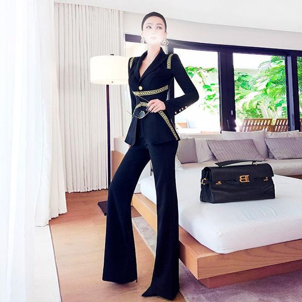 women's two piece pants women pieces sets 2021 spring autumn long sleeve patchwork blazer coat +long flare trousers office lady suits, White
women's two piece pants women pieces sets 2021 spring autumn long sleeve patchwork blazer coat +long flare trousers office lady suits, White
