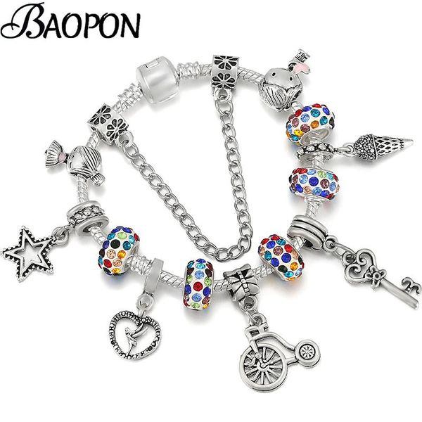 charm bracelets 2021 trendy crystal colorful beads bracelet with star heart key bike pendant for women kids female fashion jewelry gift, Golden;silver
charm bracelets 2021 trendy crystal colorful beads bracelet with star heart key bike pendant for women kids female fashion jewelry gift, Golden;silver