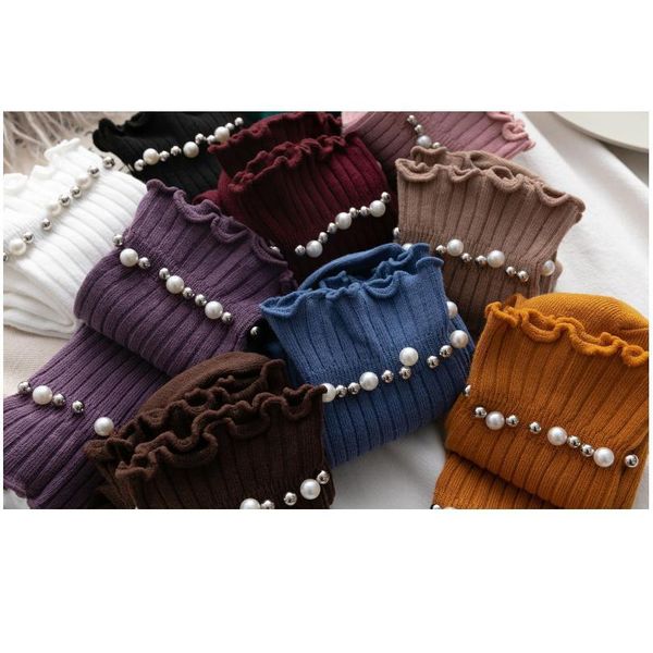 women socks solid color autumn pearl ruffle socks female lolita kawaii harajuku cute sock woman socks cotton fun jllqgj, Black
women socks solid color autumn pearl ruffle socks female lolita kawaii harajuku cute sock woman socks cotton fun jllqgj, Black